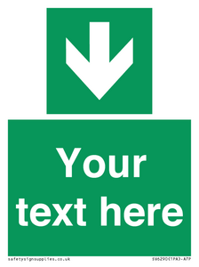 Safe condition Custom arrow down sign